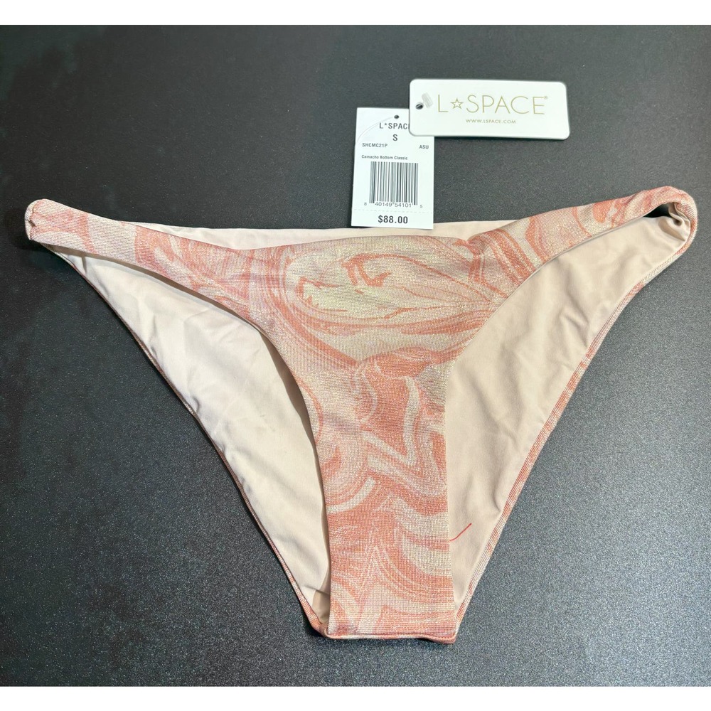 L*Space NWT Camacho Bottom Classic in Pink Nude Multi Shimmer Size S.  MSRP$88‎